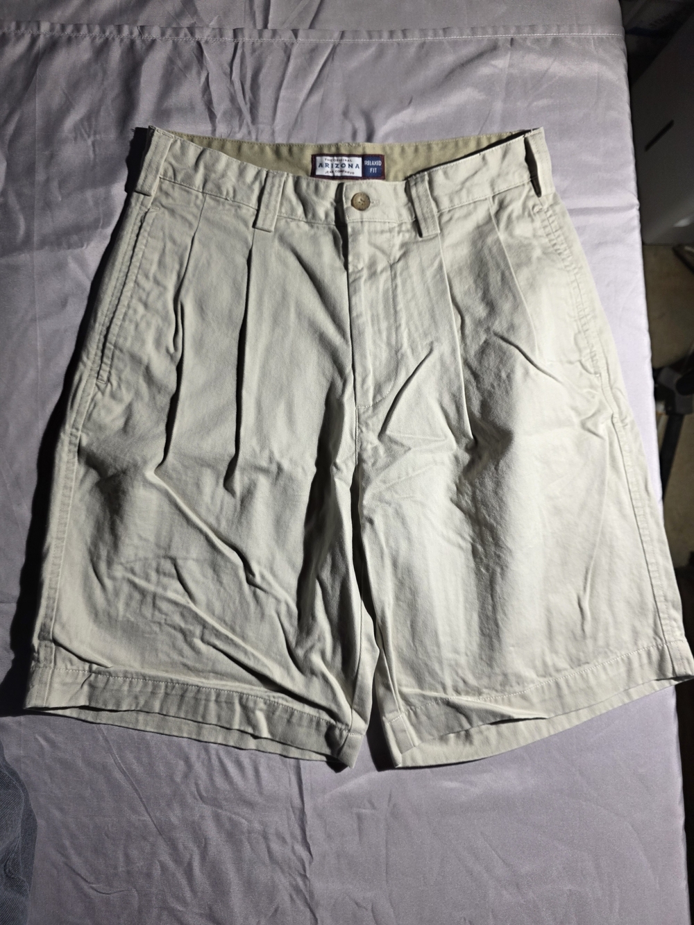 Arizona Jean Company Khaki Pleated Men’s Shorts